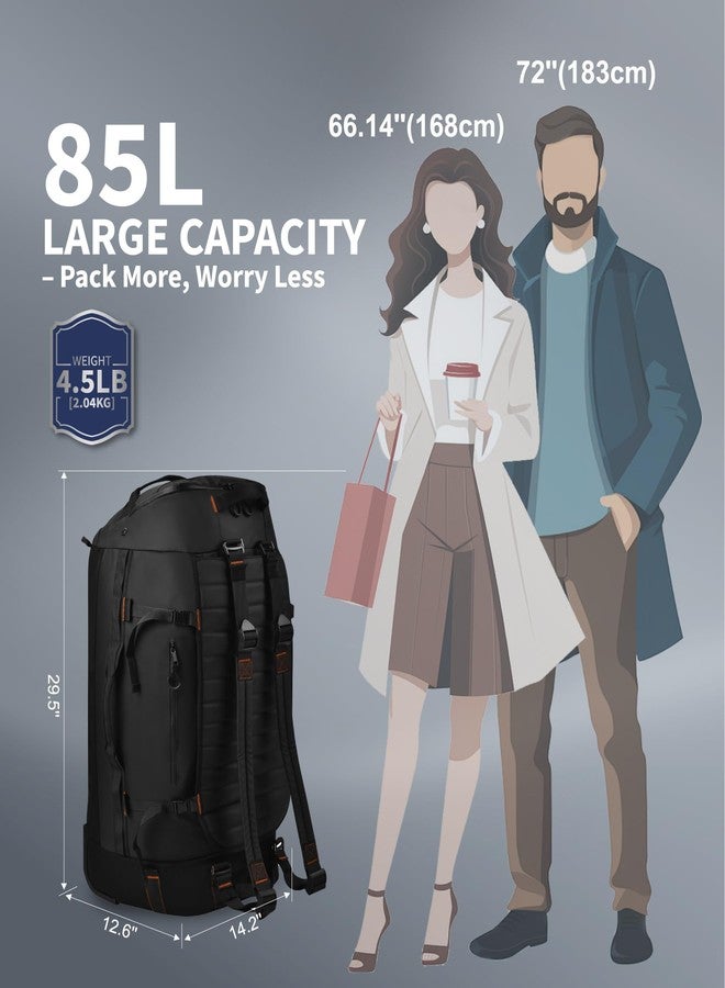 RTT Rolling Duffle Bag with Wheels - 86L Extra Large Travel Duffel, Foldable & Waterproof Checked Luggage for Men, Camping, Sports, Long Trips - Image 2